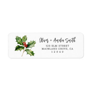 Christmas Greenery Return Label