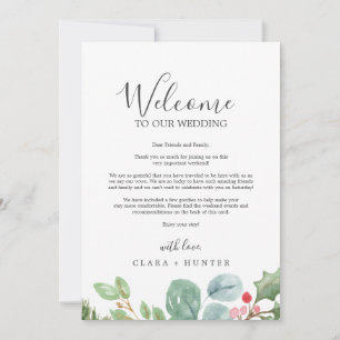 Christmas Greenery Welcome Letter & Itinerary