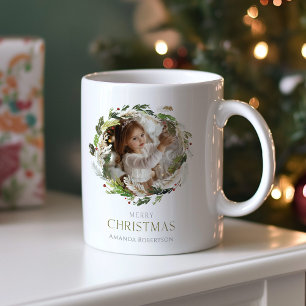 Christmas Greenery Wreath Coffee Mug