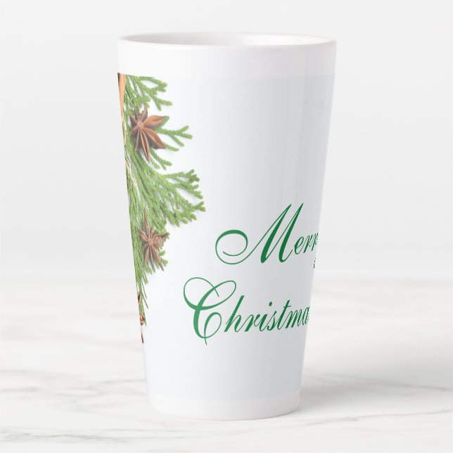 Christmas Greens and Things Latte Mug (Front)