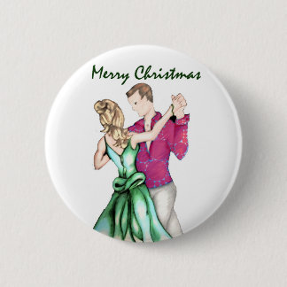 Christmas Greeting 6 Cm Round Badge