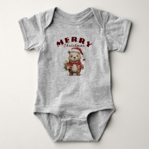 Christmas greeting  baby bodysuit