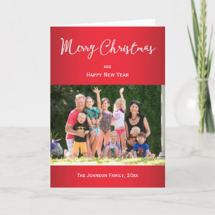 Christmas Greeting Best Wishes With Photo Holiday Card