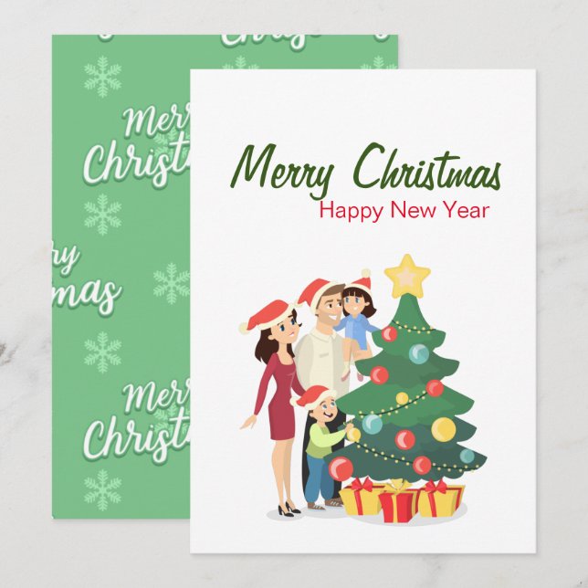 Christmas Greeting Card  (Front/Back)