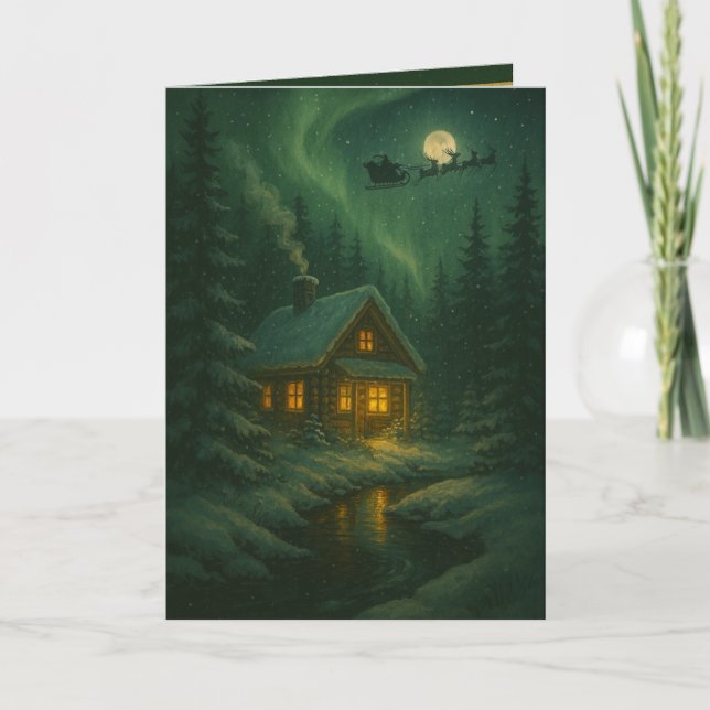 Christmas Greeting Card - Cabin in the Woods (Front)