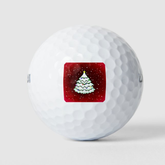 Christmas Greeting Card Christmas Greeting Golf Balls (Front)