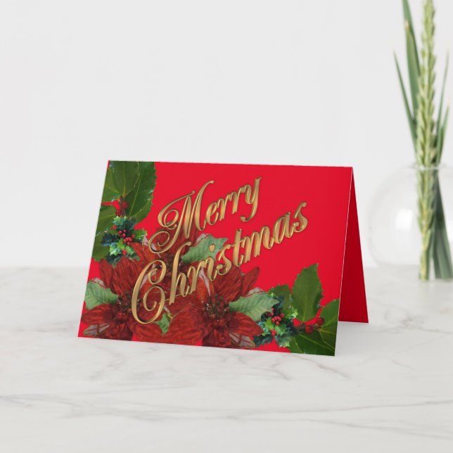 Christmas Greeting card floral (Front)