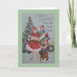 Christmas greeting card From The Three Of Us