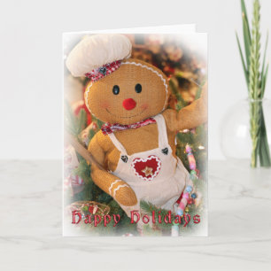 Christmas Greeting Card/Gingerbread Man Holiday Card