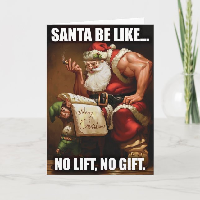Christmas Greeting Card - Gym Motivation (Front)