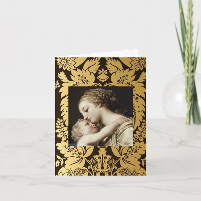 Christmas Greeting Card  Madonna And Child (Front)