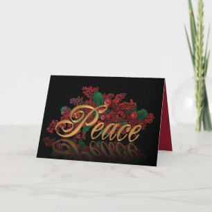 Christmas greeting card PEACE