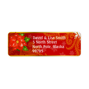 Christmas Greeting Card Return Address Labels