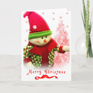 Christmas Greeting Card/Snowman Holiday Card