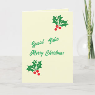 Christmas Greeting card : Special Sister