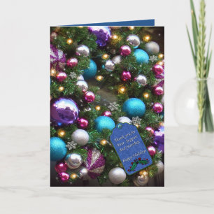 Christmas greeting card Thank you from business