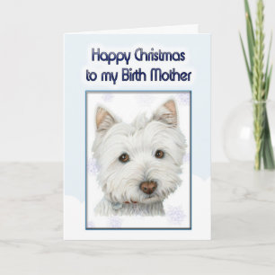 christmas greeting card, to birth mother with cute holiday card