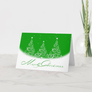 Christmas Greeting Card/Trees-Green Holiday Card