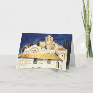 Christmas greeting card  with a Church image