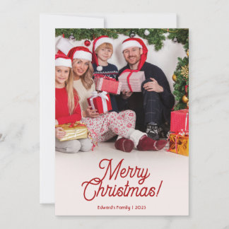 Christmas Greeting Card with Customisable Photo