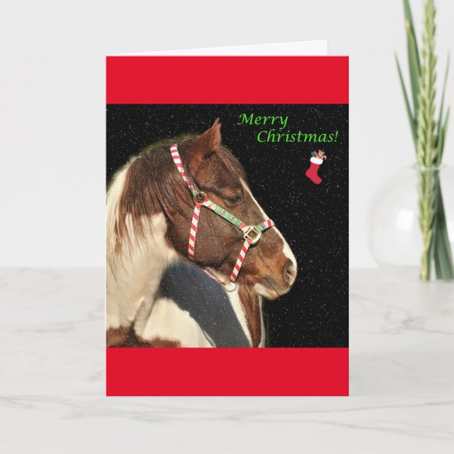 Christmas Greeting Card With Horse (Front)