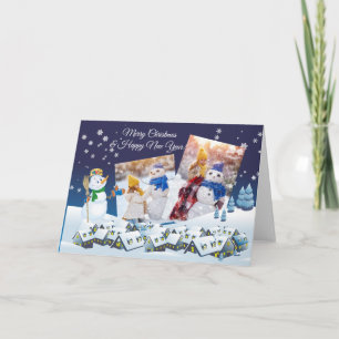 Christmas greeting card with photo