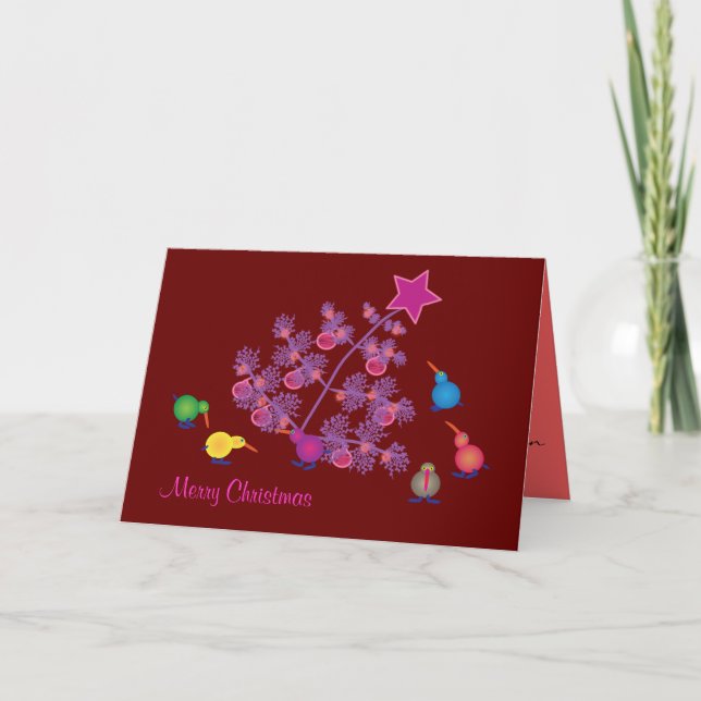 Christmas Greeting cards: Kiwi Holiday Card (Front)