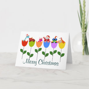 Christmas Greeting cards: Tulips Holiday Card