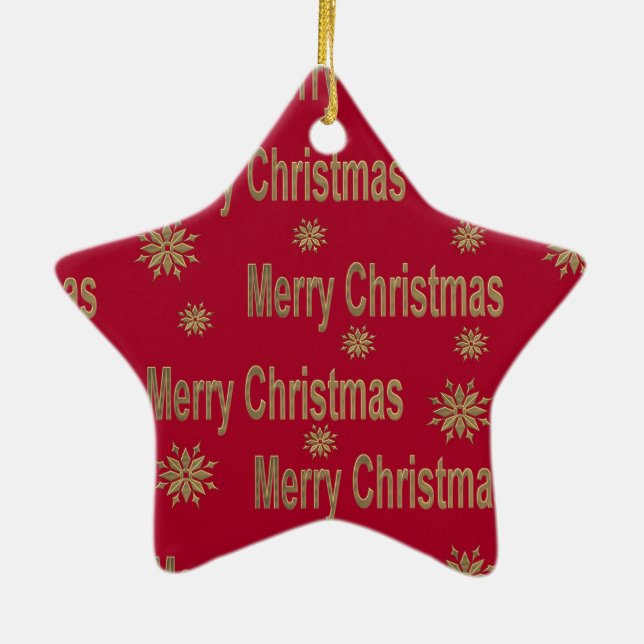 Christmas greeting ceramic tree decoration (Back)