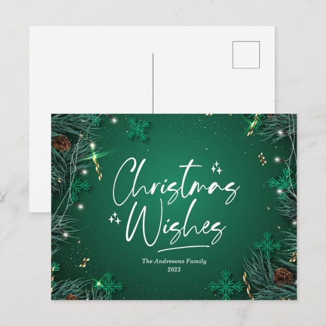 Christmas Greeting, Christmas Cards 2023 Postcard (Front/Back)