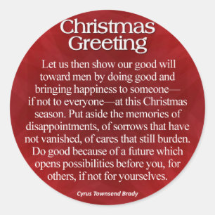 Christmas Greeting Classic Round Sticker