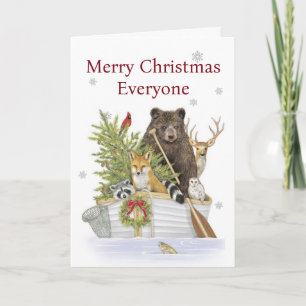 Christmas Greeting - Collecting The Tree! Card