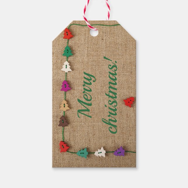 Christmas greeting Custom Gift Tags (Front)