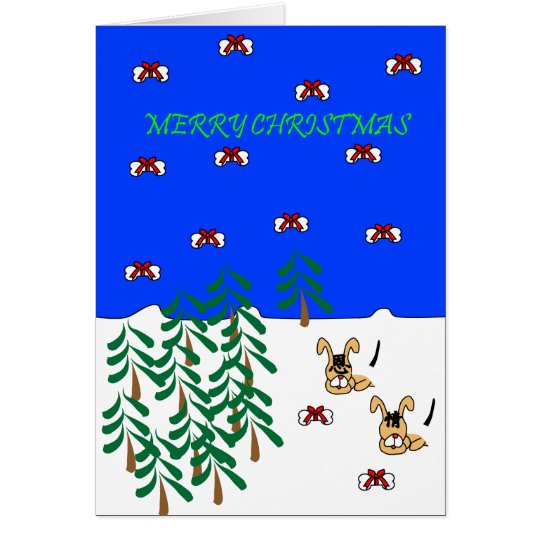 Christmas greeting En & Qing dog Card