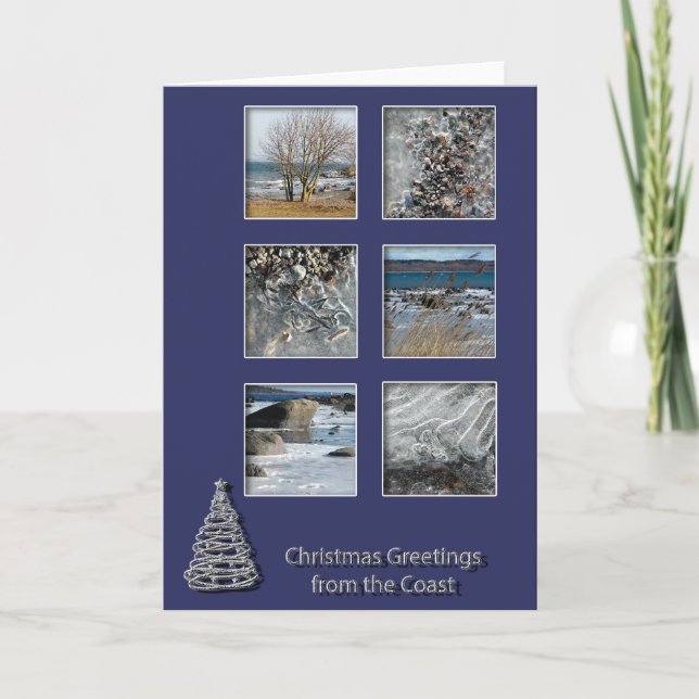 Christmas Greeting from the Coast Holiday Card (Front)