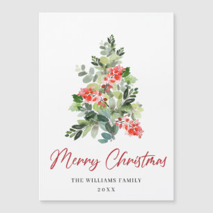 Christmas Greeting Holiday Magnetic Card