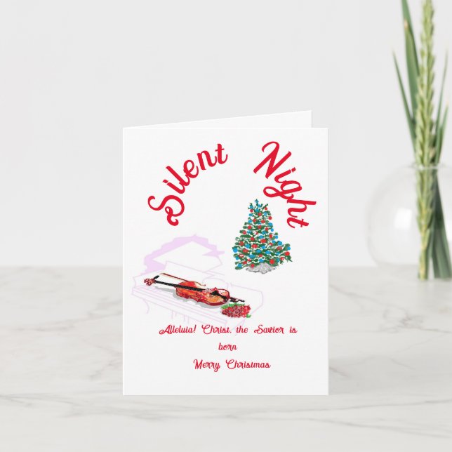 Christmas greeting : Silent Night Holiday Card (Front)