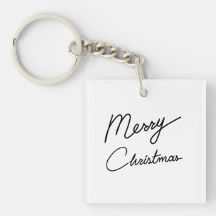 Christmas greeting sticker typography, ink button key ring