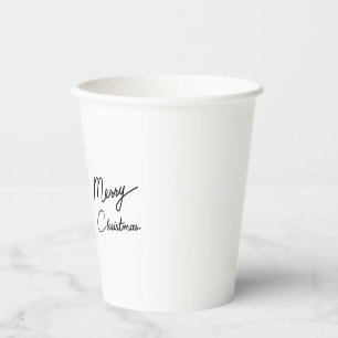 Christmas greeting sticker typography, ink Two-Ton Paper Cups