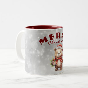 Christmas greeting Two-Tone coffee mug