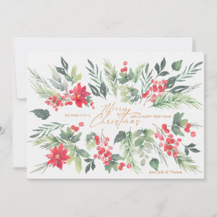 Christmas Greeting Watercolor Card
