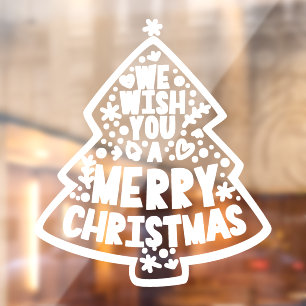 Christmas Greeting Window Decal