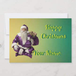 Christmas Greeting with beautiful party  Holiday Card