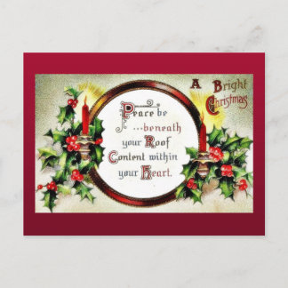 Christmas greeting with wishes written in a mirror holiday postcard