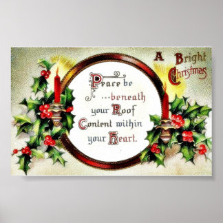Christmas greeting with wishes written in a mirror poster