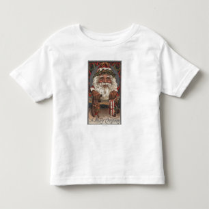 Christmas GreetingBig Santa Head Toddler T-Shirt