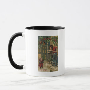 Christmas GreetingKids Watching Santa Mug
