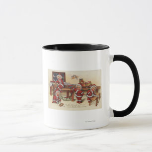 Christmas GreetingLittle Kids on Workbench Mug