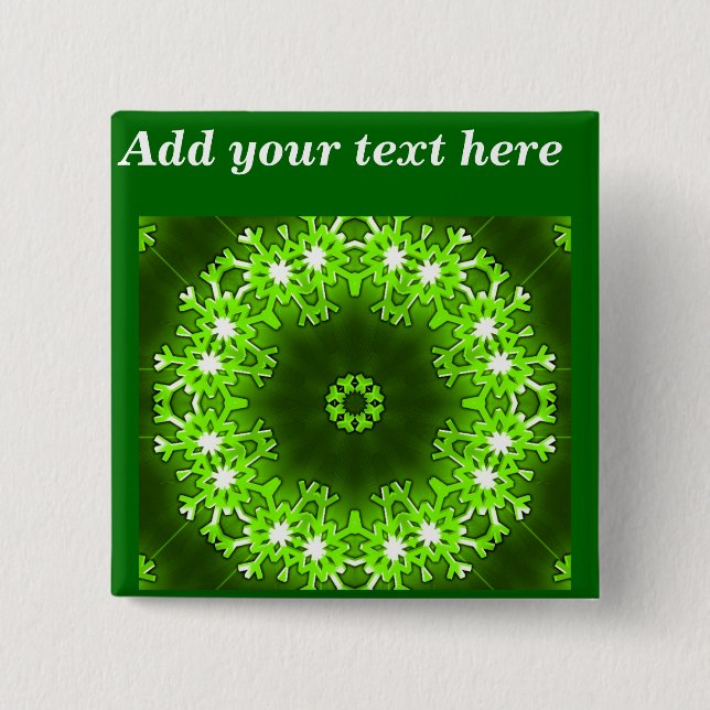 Christmas Greetings_ 15 Cm Square Badge (Front)