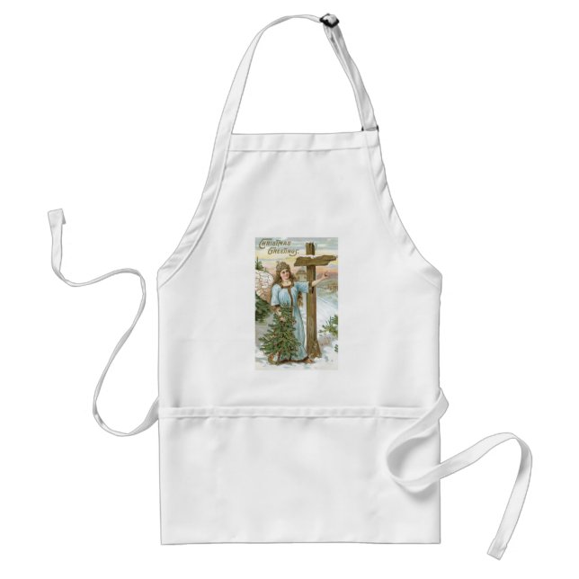 Christmas Greetings Angel Standard Apron (Front)